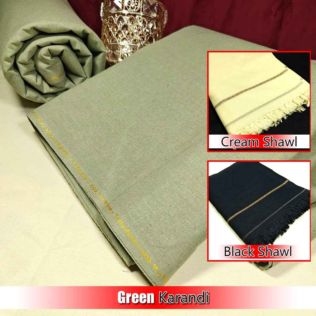 Bundle Offer 2025 ! Krandi plus Shawl ! Premium Quality Fabric For Men