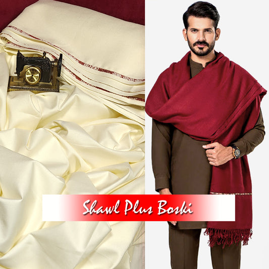 Shawl Plus Boski ! Bundle Offer ! Premium Quality for Men