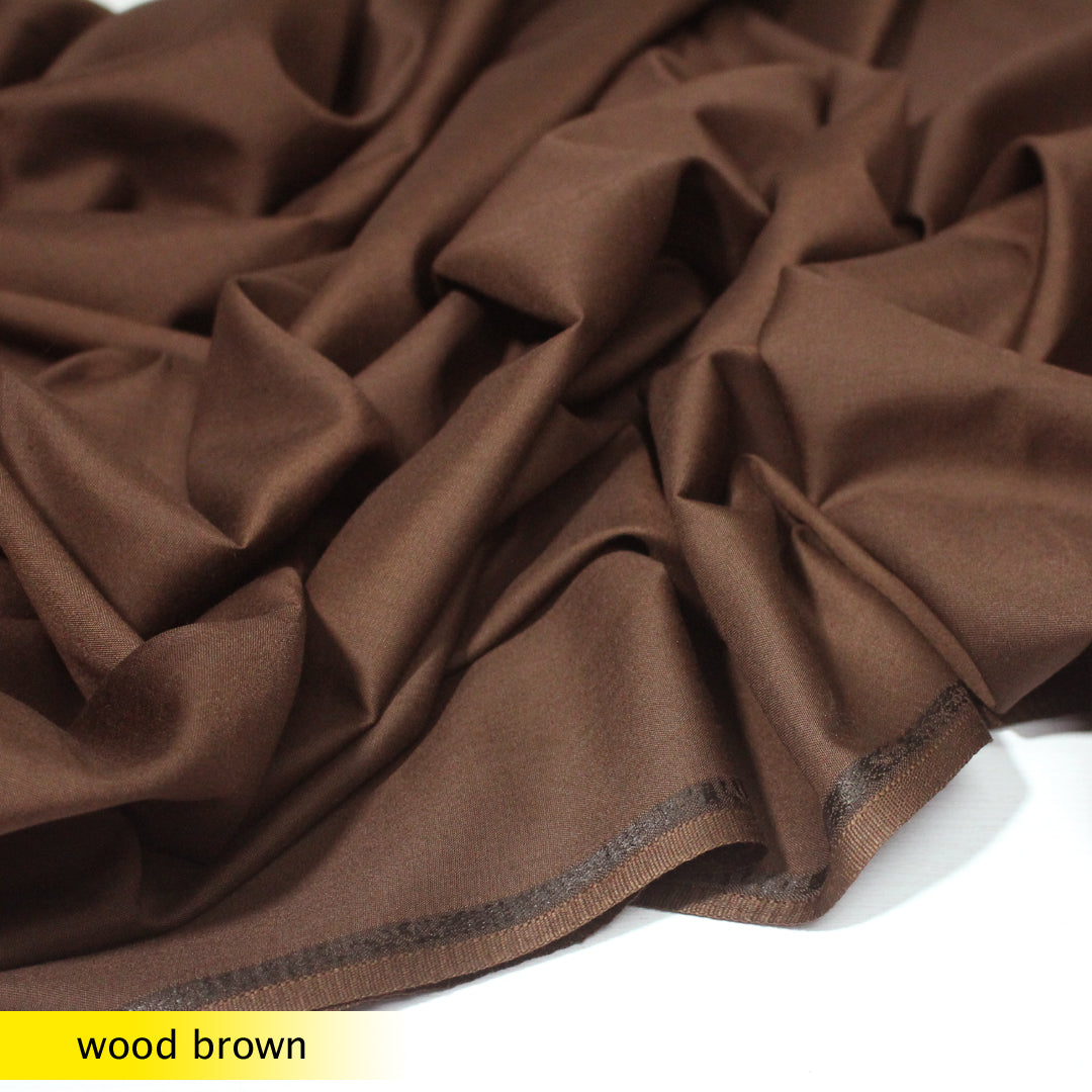 Wood Brown color Boski wash&wear ! Premium Quality Fabric For Men